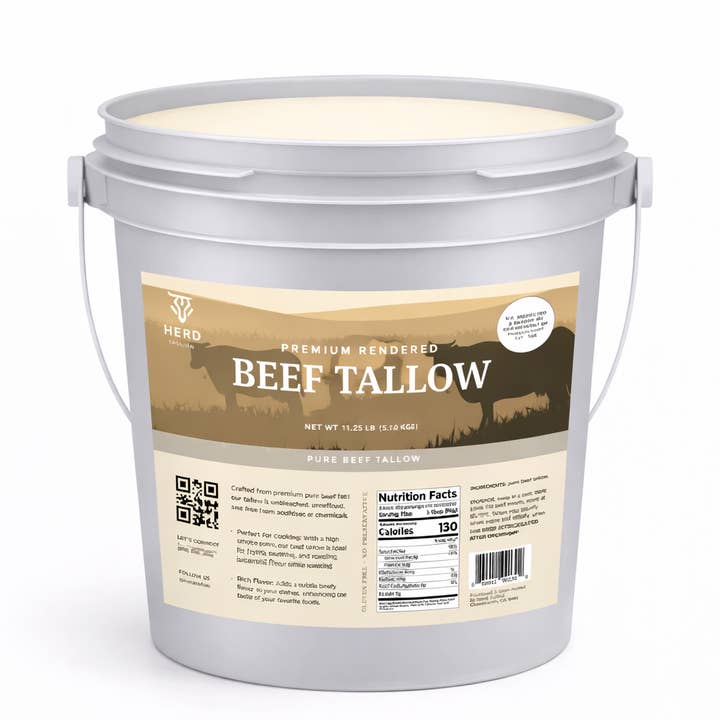 Herd Tallow Grass-Fed Beef Tallow, 8 lbs, Gluten-Free, Keto for wholesale by Moes Group