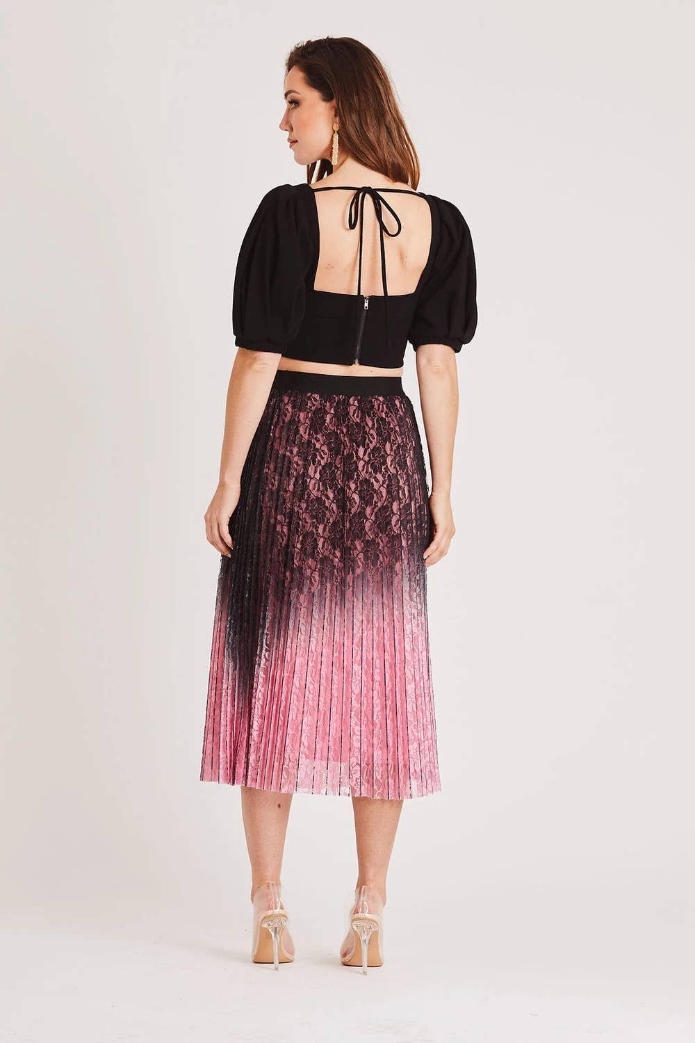 Skirt & Stiletto - Wholesale Skirt - Women's - Vienna - Pink And Black3