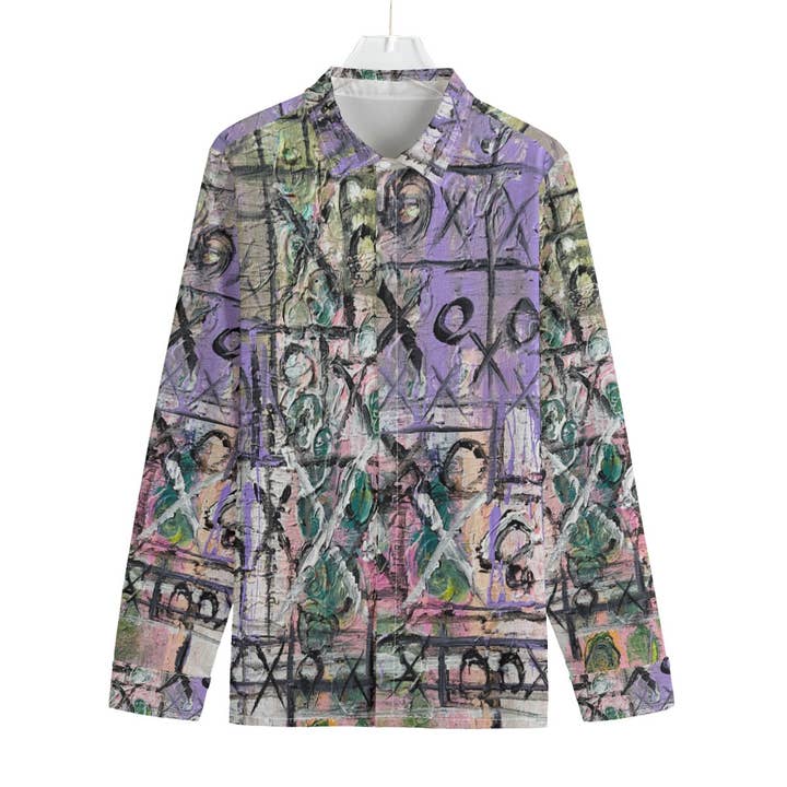 Men's Lapel Collar Shirt With Concealed Placket- Purple for wholesale by Tuckstreet