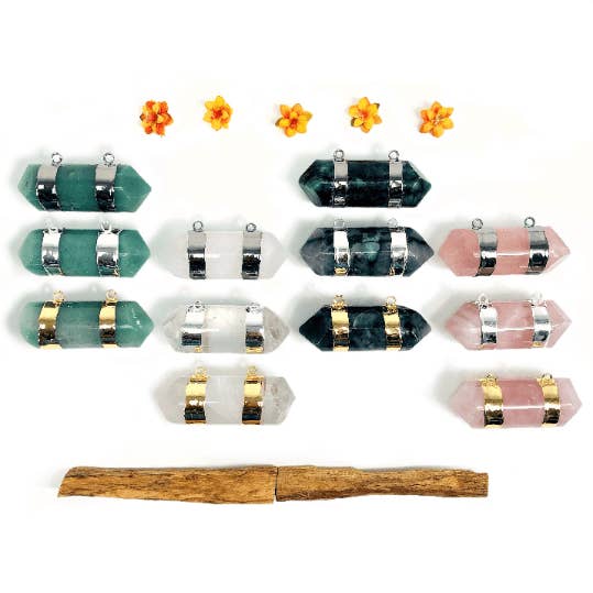 Puntas de piedras preciosas de cristal galvanizado en oro/plata para venta al por mayor de Rock Paradise