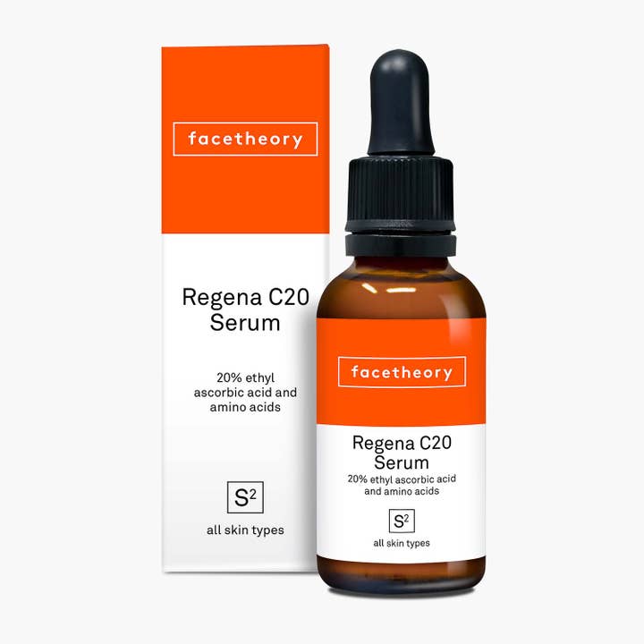 Sérum à la vitamine C Regena C20 pour la vente par facetheory vegan skincare