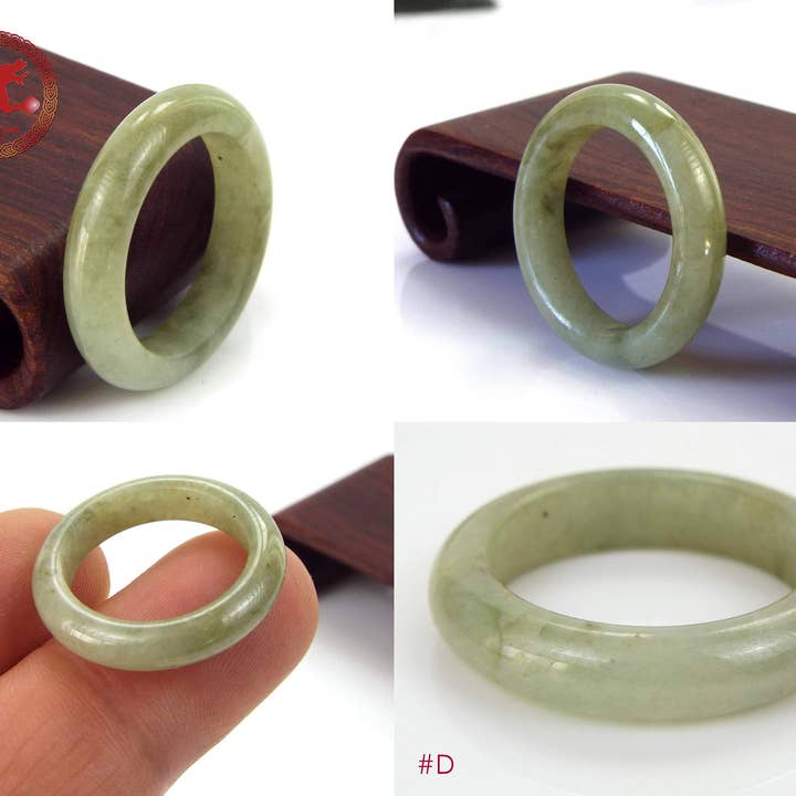 Vintagecollection888 - Wholesale Cocktail/Statement Ring - Authentic Natural Jade- Jadeite Ring Us 7.5 - 17.7Mm2