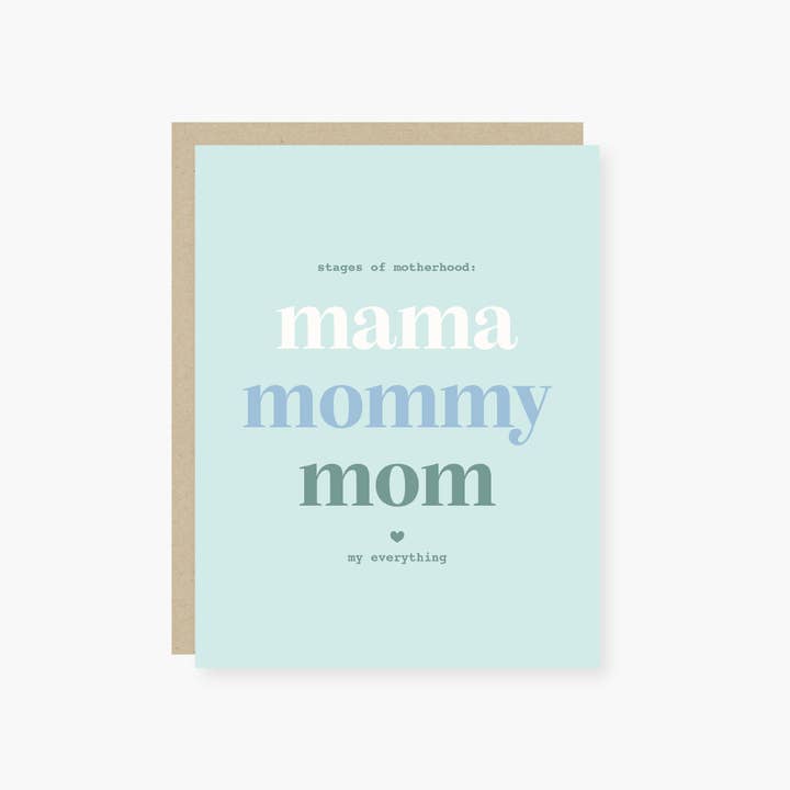 2021 Co. - Venta al por mayor Tarjetas del Día de la Madre - Tarjeta del Día de la Madre 2021 Co. x Holiday Junkie Etapas de la Maternidad