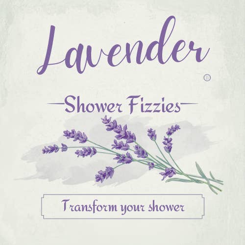 Lavender Fizzies - Shower Melts for wholesale by Fizz Bizz LLC