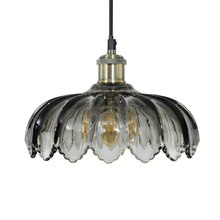 C-Création - Wholesale Chandelier/Hanging Light - Retro-style colored glass pendant Petal9
