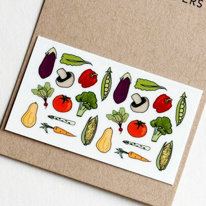 Vegetable Nail Art Transfers for wholesale by Kate Broughton