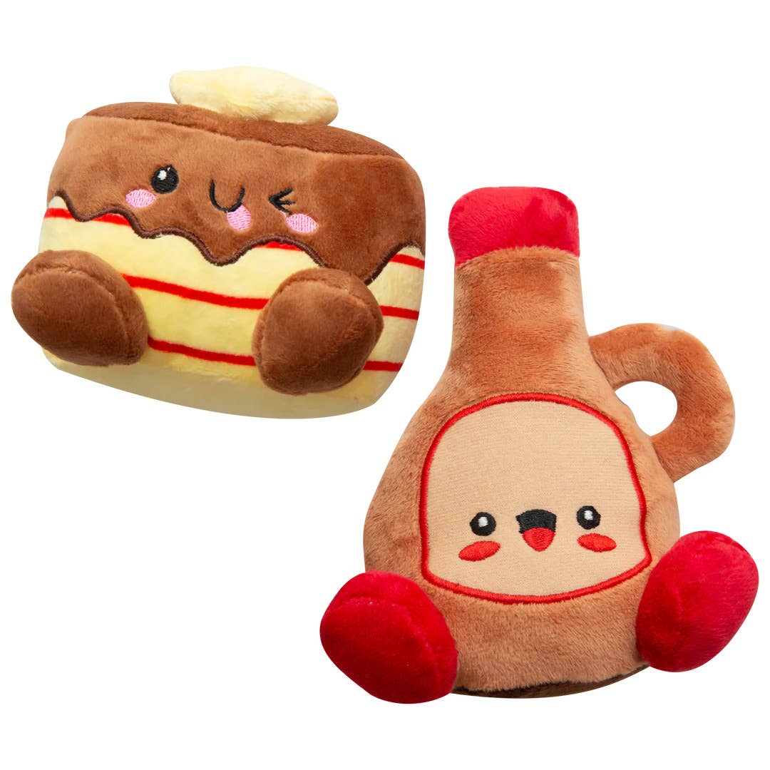 Pet Palette Distribution - Wholesale Pet Plush Toy - Dog - SnugArooz Pancake and Syrup Plush Dog Toy 2pk0