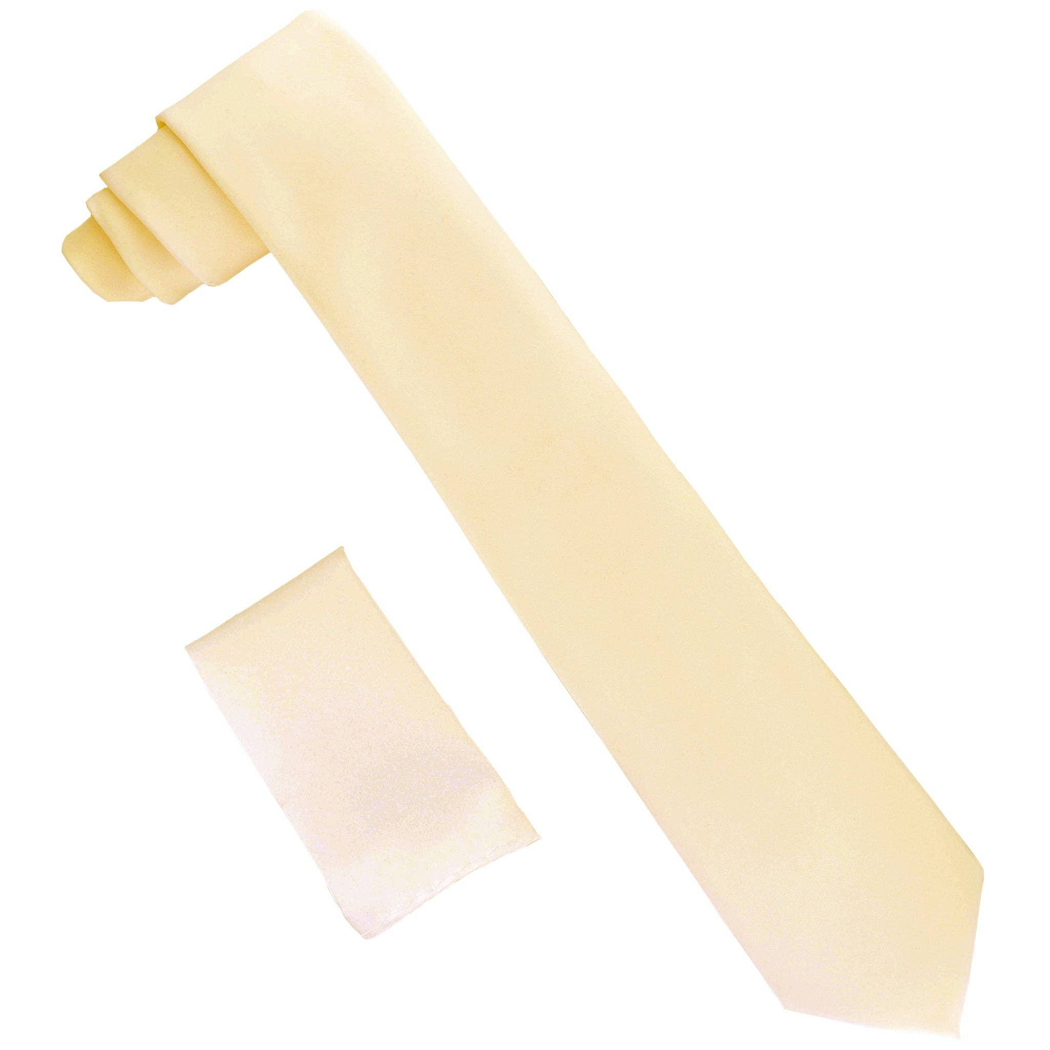 Dubal Brothers – wholesale Slipsar – Herr – Vittorio Farina Solid Satin slips & Pocket Square av Classy Manschettknappar56