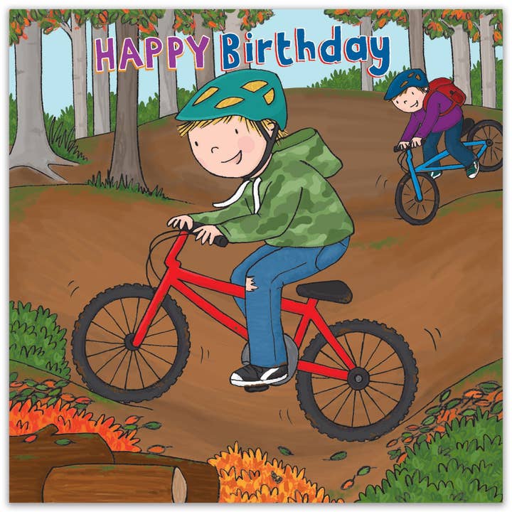 Twizler Ltd - Wholesale Birthday Card - Biking - Boys Birthday Card1
