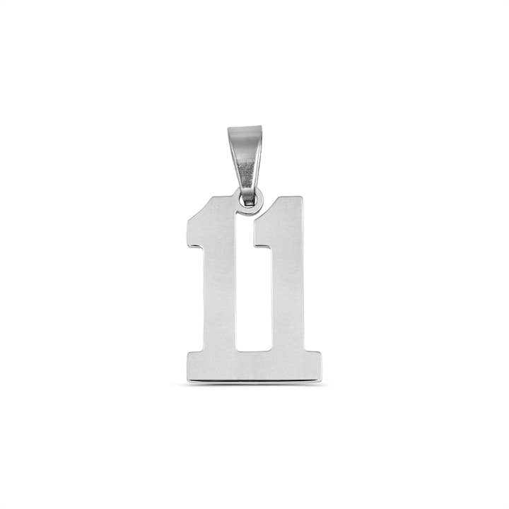 WJW - Wholesale Individual Charm/Pendant - Stainless Steel Sport Number Pendants11