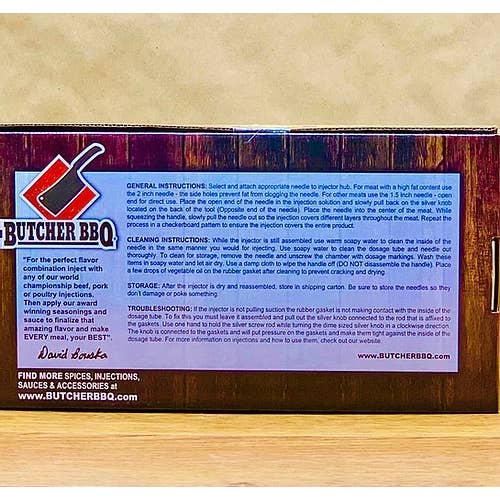 Butcher BBQ Inc - Wholesale Kitchen Tool/Gadget - Gourmet Pistol Grip Meat Injector -50cc