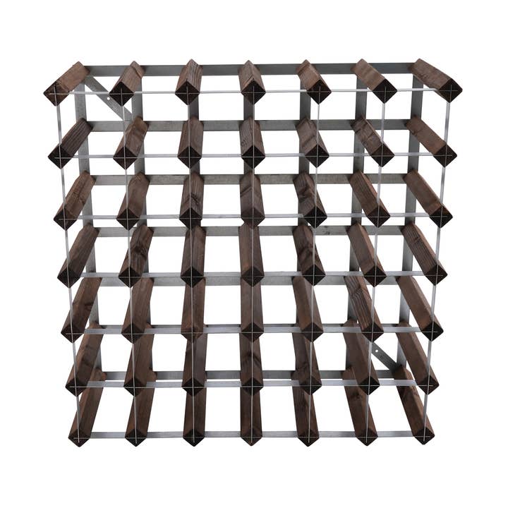 Vinreol 42 flasker mørkt træ for engroshandel hos Hippie de Luxe - Kawai Blendtec