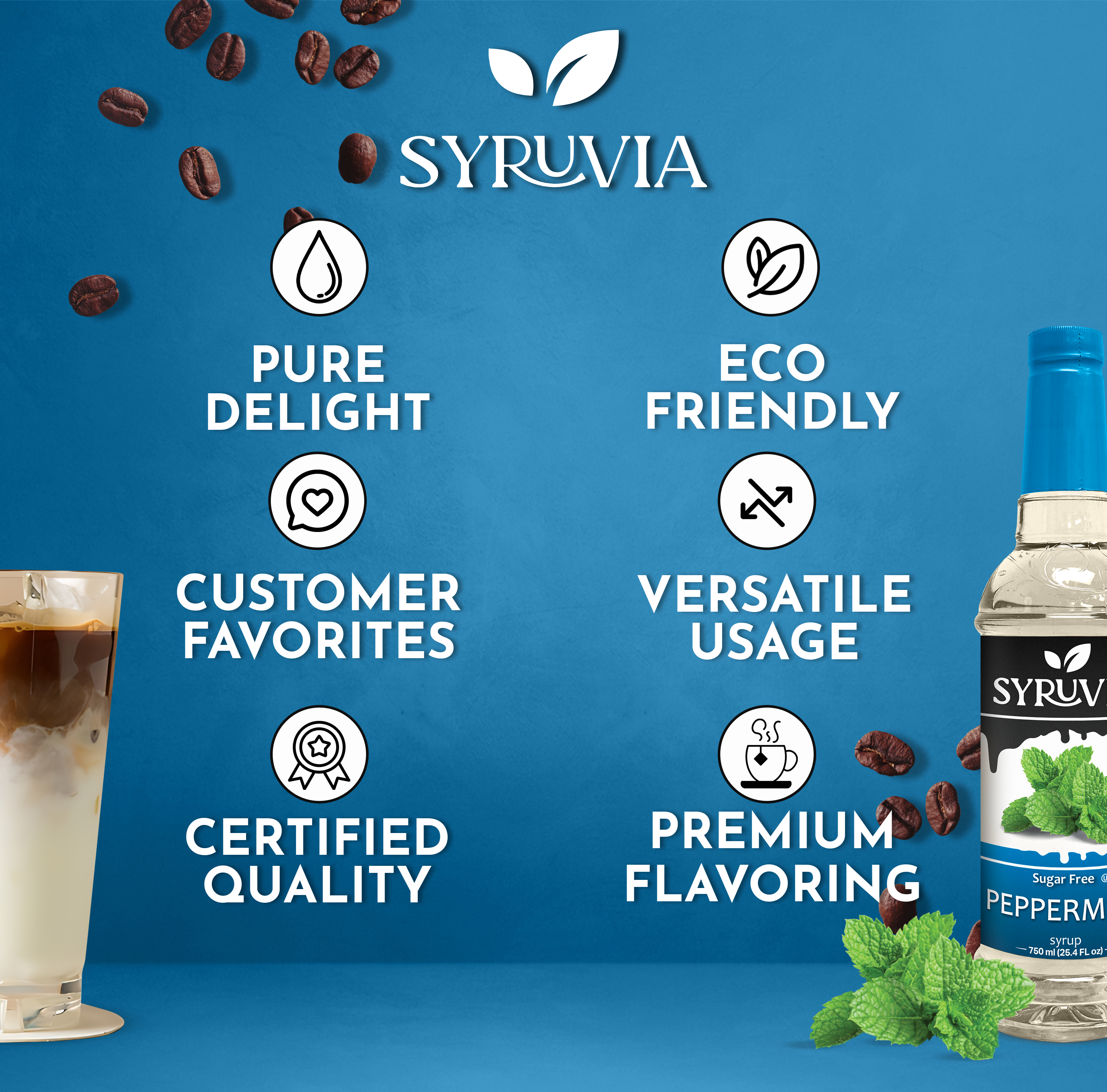 Syruvia - Wholesale Flavored Syrup - Sugar-Free Peppermint Syrup4
