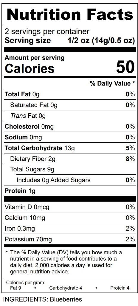Wellness Croft - Wholesale Dried/Dehydrated Fruit - Freeze-dried Northeast Grown Wild Blueberry Pouch6