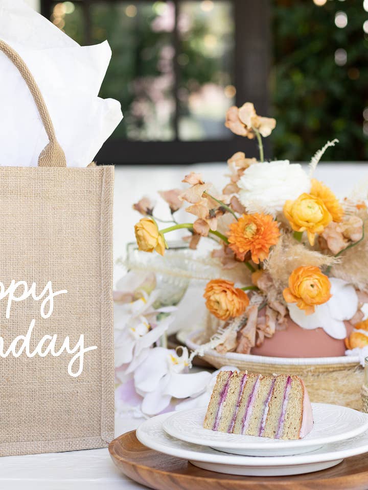 Fourre-tout cadeau réutilisable - Joyeux anniversaire pour la vente par The Little Market