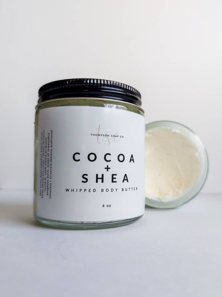 Cocoa + Shea Whipped Body Butter for wholesale by Thompson Soap Co