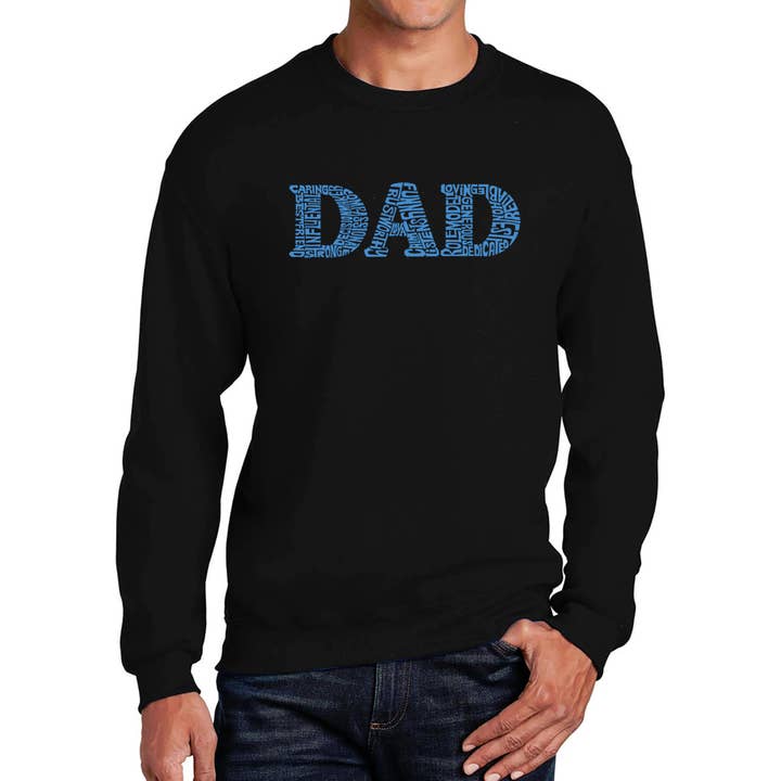 Men's Word Art Crewneck Sweatshirt - Dad for wholesale by LA Pop Art