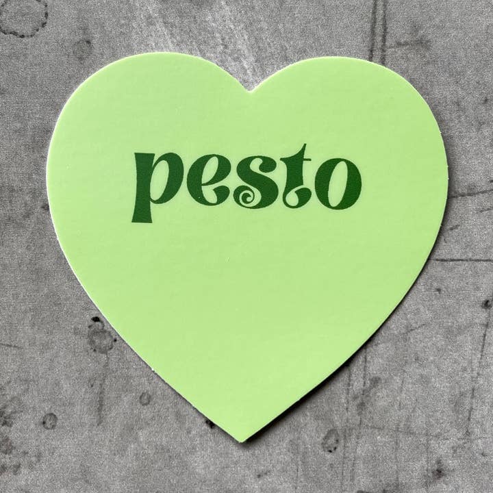 The Silver Spider – Adesivo por atacado – Autocolante Pesto Heart//comida italiana Itália presentes no restaurante0