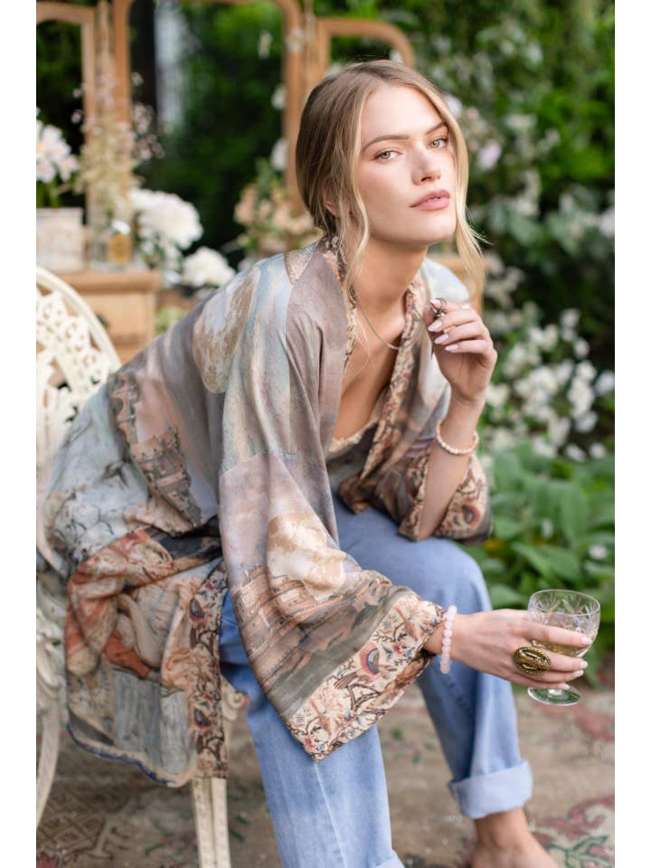 Market of Stars (USA) - Wholesale Kimono - Women's - Imaginarium Matinée Duster Kimono w/ Moon mid-length11
