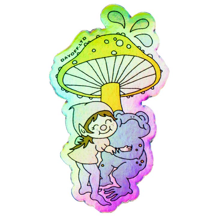 Elf Embrace Holo Sticker for wholesale by Day Off Ltd.
