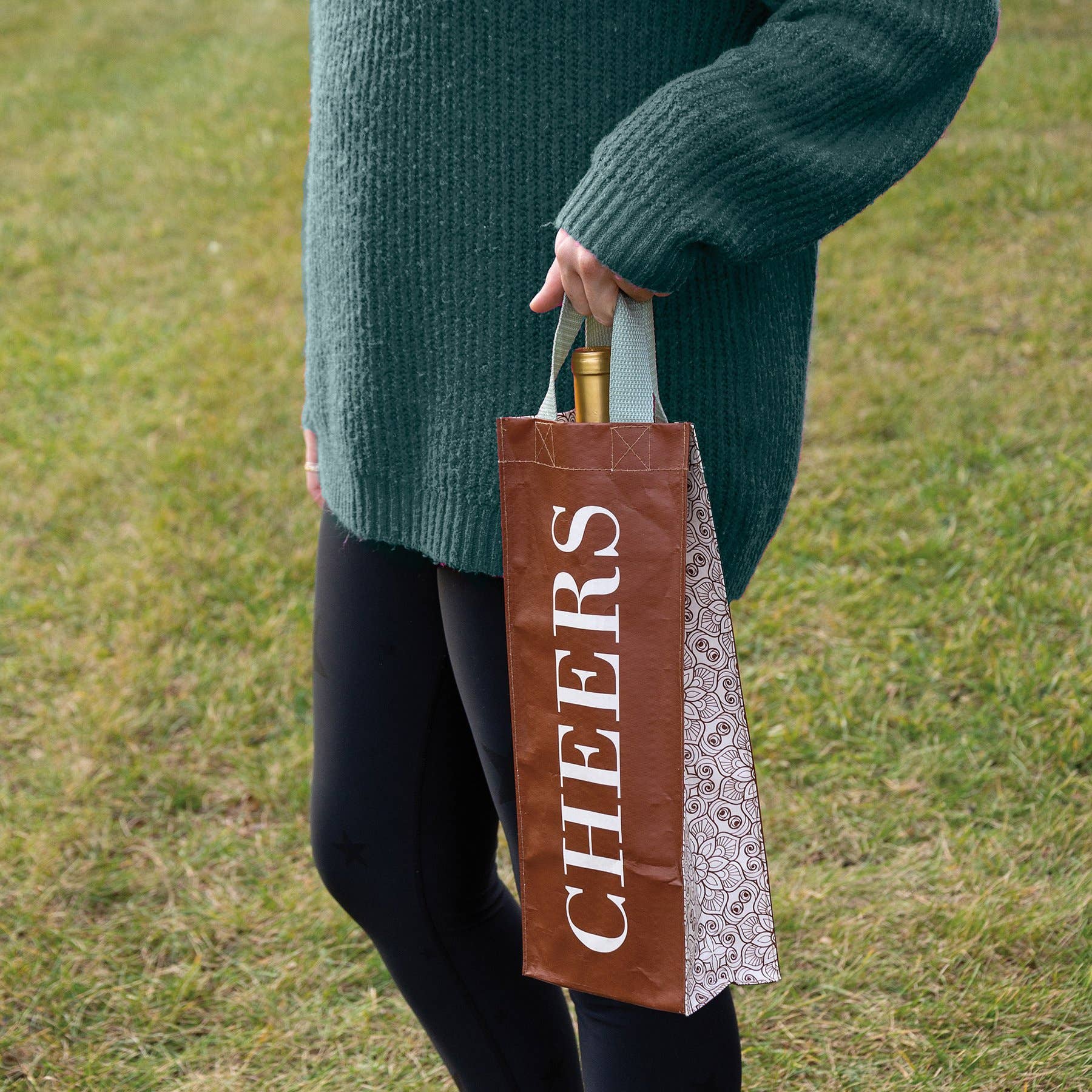 Primitives by Kathy - Wholesale Tote Bag - Unisex - Cheers Wine Tote1