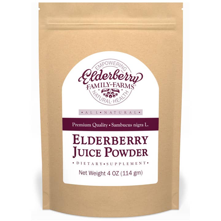 Poudre de jus de sureau pour la vente par Elderberry Family Farms