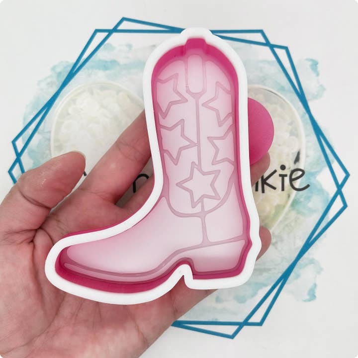 The Freshie Junkie, LLC - Wholesale Craft supplies - *NEW RELEASE* Cowboy Boot with Stars Freshie Mold