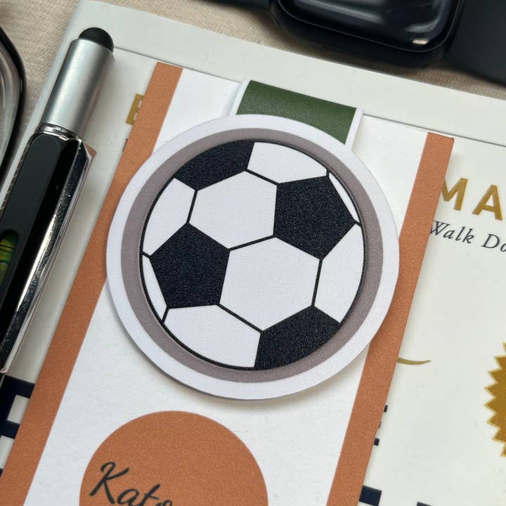 Soccer Ball Magnetic Bookmark for wholesale by Katomun
