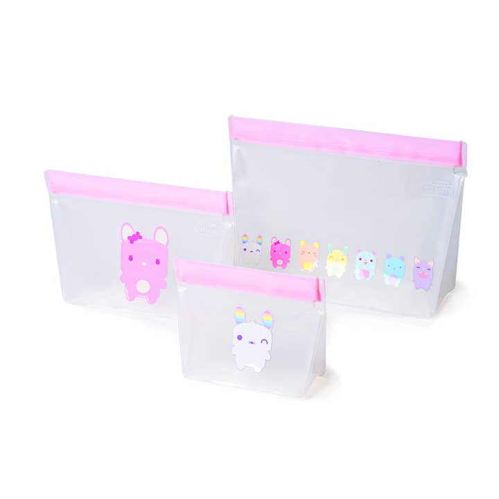 Piccolo Reusable Zip Up Bags - Pink for wholesale by mumi