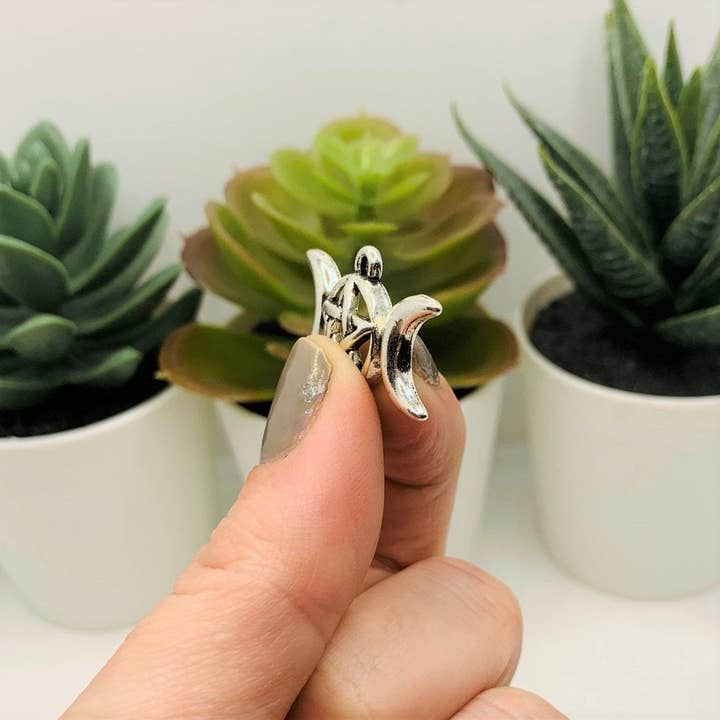 Guerrilla Charm - Wholesale Individual Charm/Pendant - Silver Wiccan Mother Maiden Crone Pendant Charms, 16x30mm4