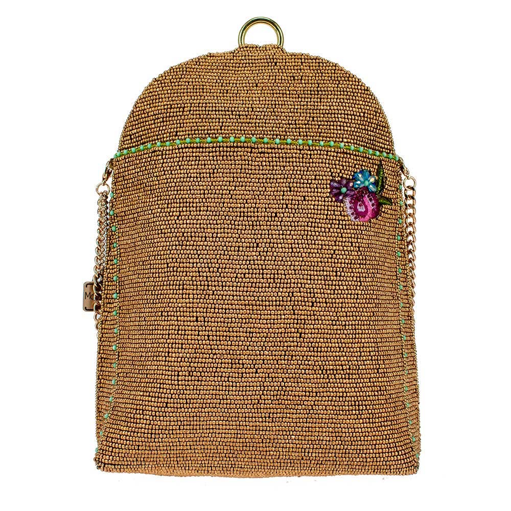 Mary Frances Accessories - Wholesale Crossbody Bag - Women's - Pretty Parrot Beaded Parrot with Flowers Crossbody Handbag1