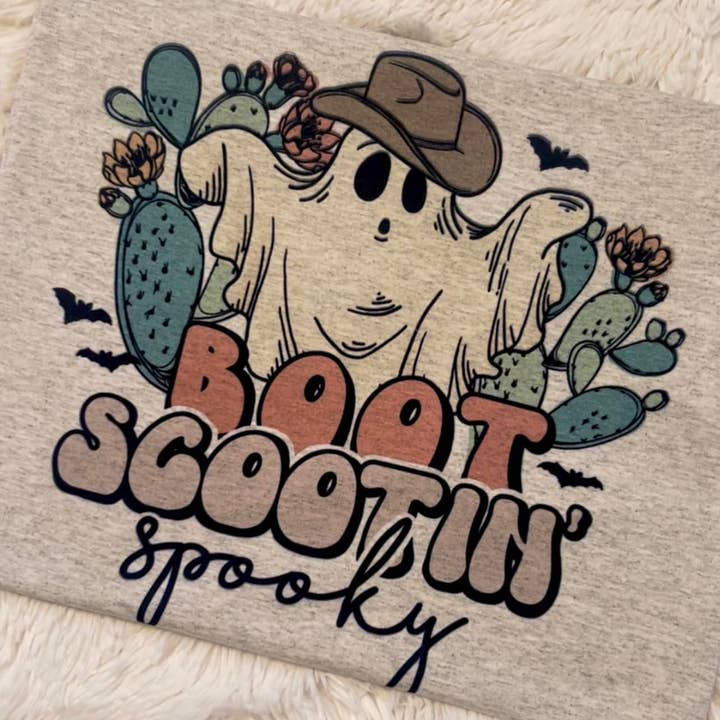 Boot Scootin Spooky Ghoast, camicia da cowboy per Halloween per la vendita all'ingrosso da parte di StricklandDesignCo