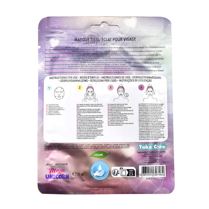 Takecare - Wholesale Non-Medical Disposable Mask - 😍 Girl Power, Mask, Fabric, Face Glow, Kids, Child, Face Care, 25 ml6