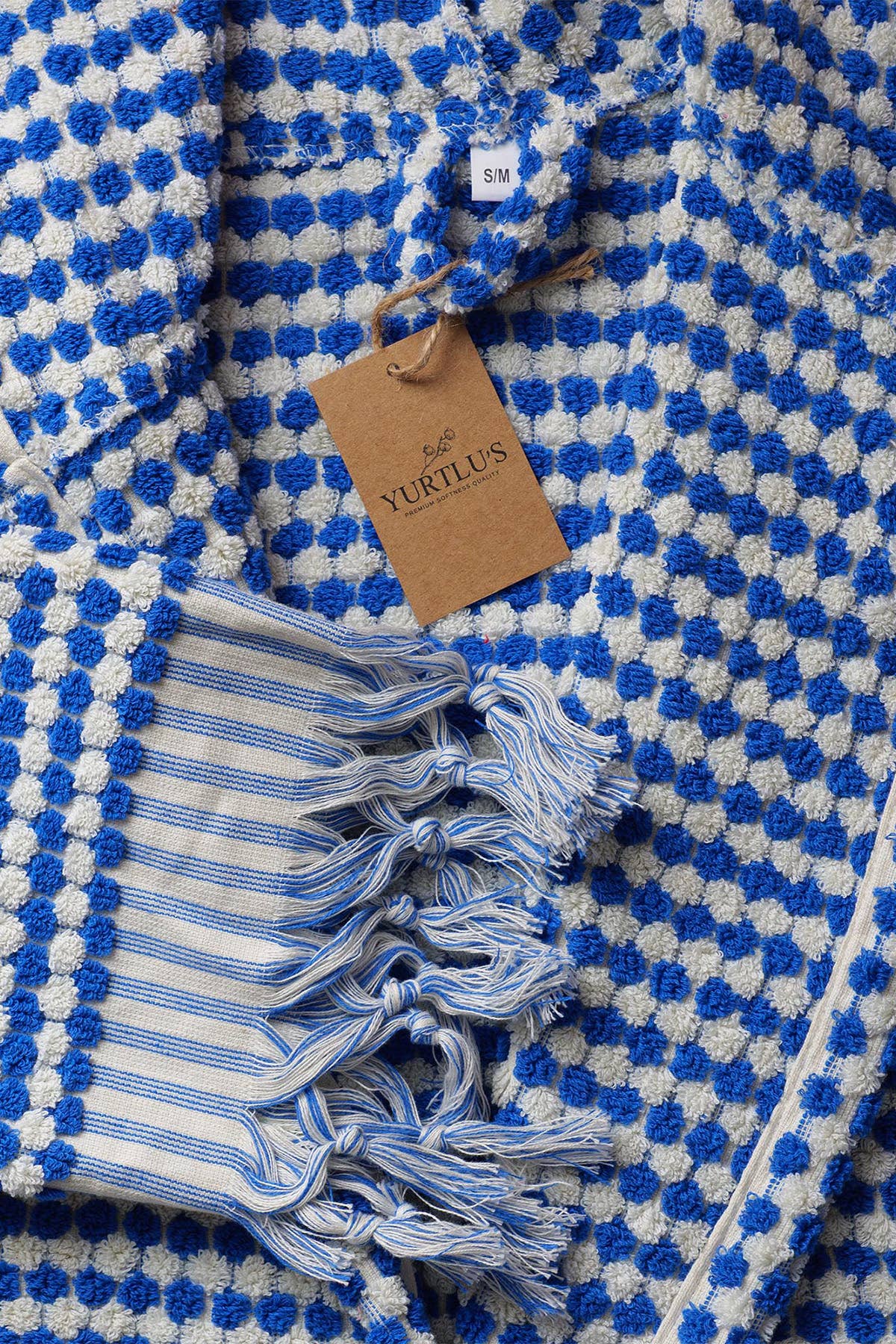 YURTLUS - Wholesale Robe - Women's - Unique 100% Cotton Pockets Bathrobe, Bubble Handwoven Robe73