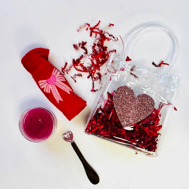 Valentine sugar scrub gift set for wholesale by Everly Sunshine a Traveling Soapery