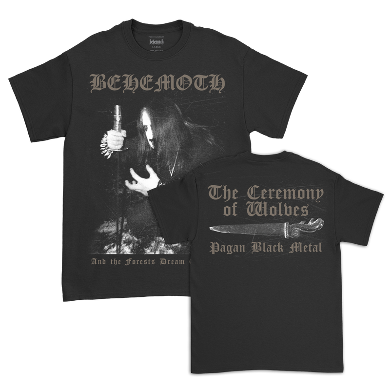Manic Merch – wholesale Grafisk T-shirt - Unisex – Behemoth - Ceremoni av vargar - Grafisk T-shirt0