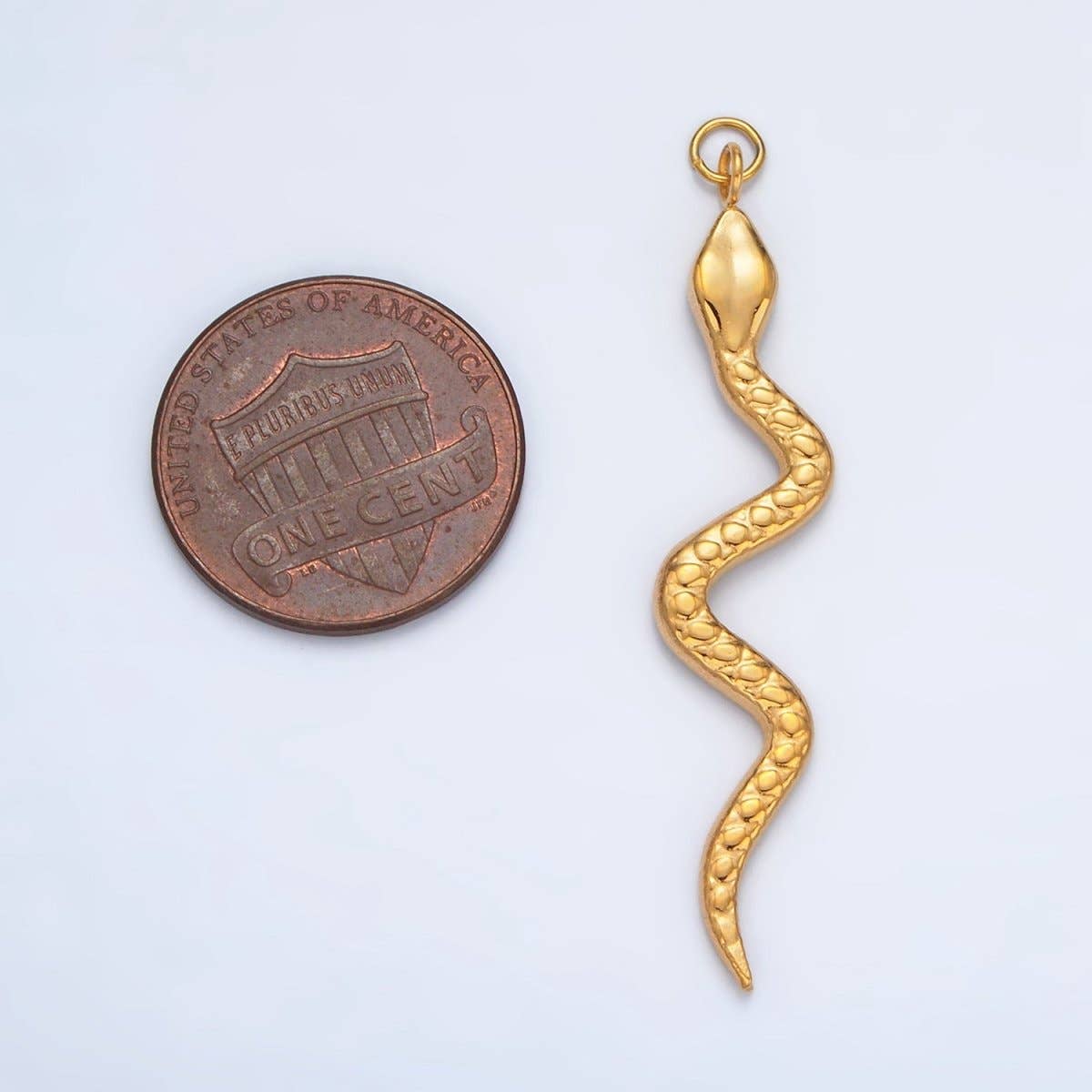 Aim Eternal - Vente Breloques/médailles personnalisées - Serpent Charme en Acier Inoxydable 45mm à Pois | P10455