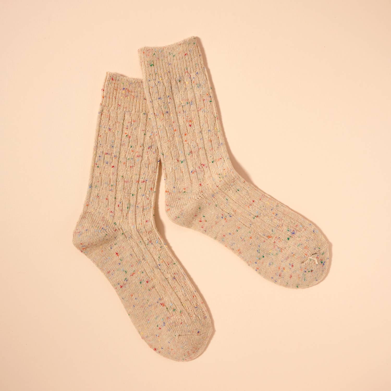 Lilla Haven - Wholesale Socks - Women's - Mélange Wool Blend Cable Knitted Calf Socks0