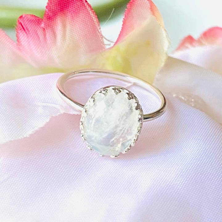 Sterling Filigree Moonstone Ring for wholesale by Janine’s Jewelry Design