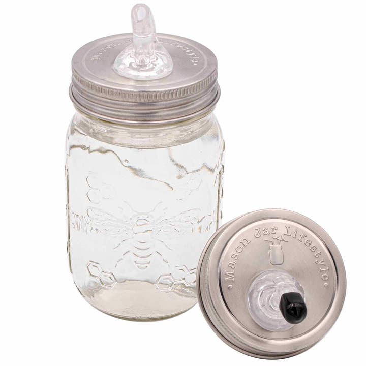 Mason Jar Lifestyle - Wholesale Liquor Dispenser - Liquor Pour Spout Stainless Steel Lid for Mason Jars