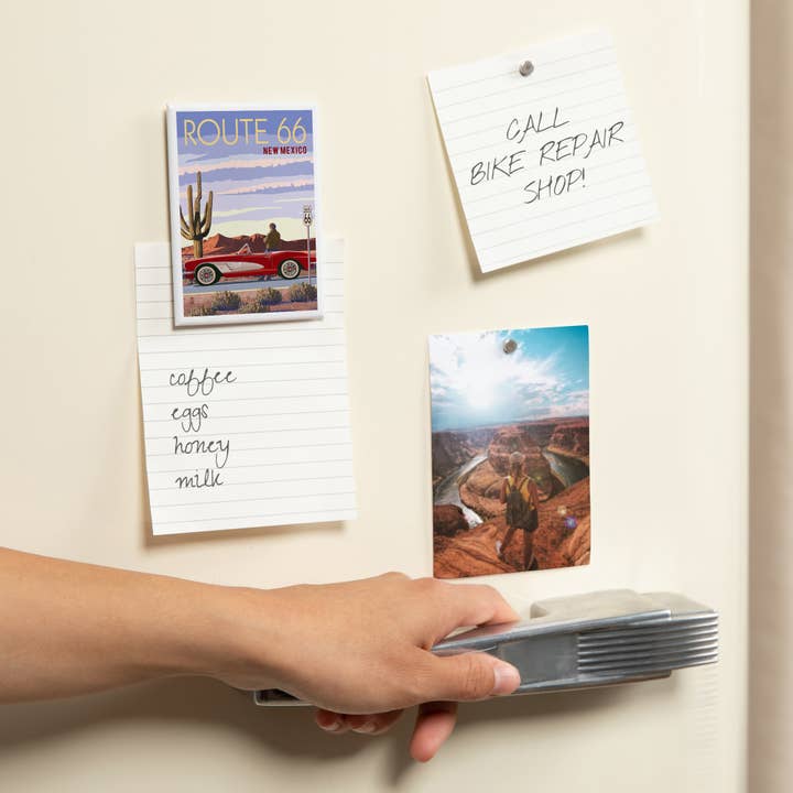 Lantern Press - Wholesale Magnet - MAGNET New Mexico Route 66 Classic Car Red Rocks1