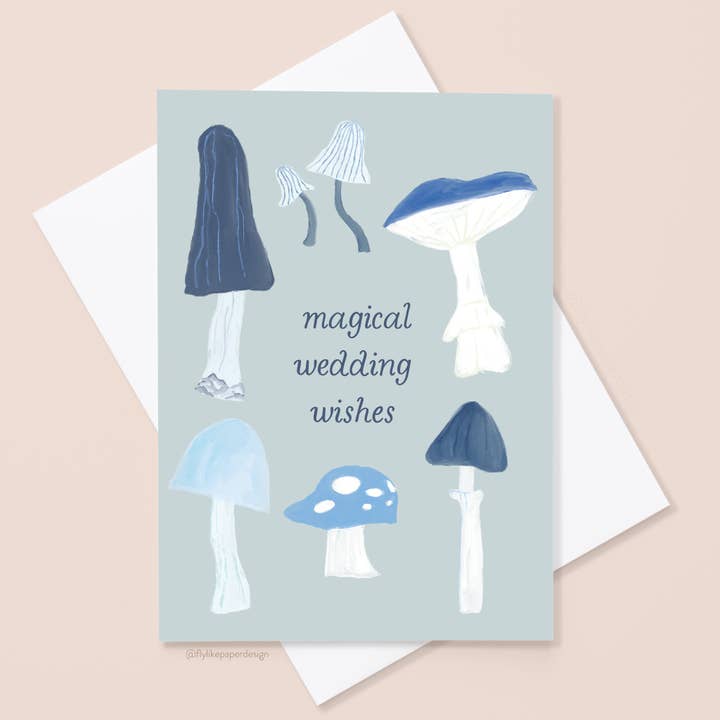 Convite de Casamento com Cogumelos por atacado de Fly Like Paper Design