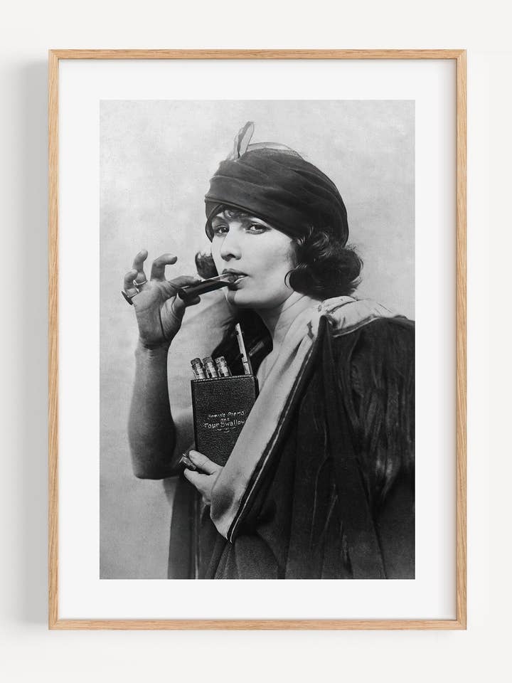 Vintage Woman Smoking for wholesale by Peardrop Prints