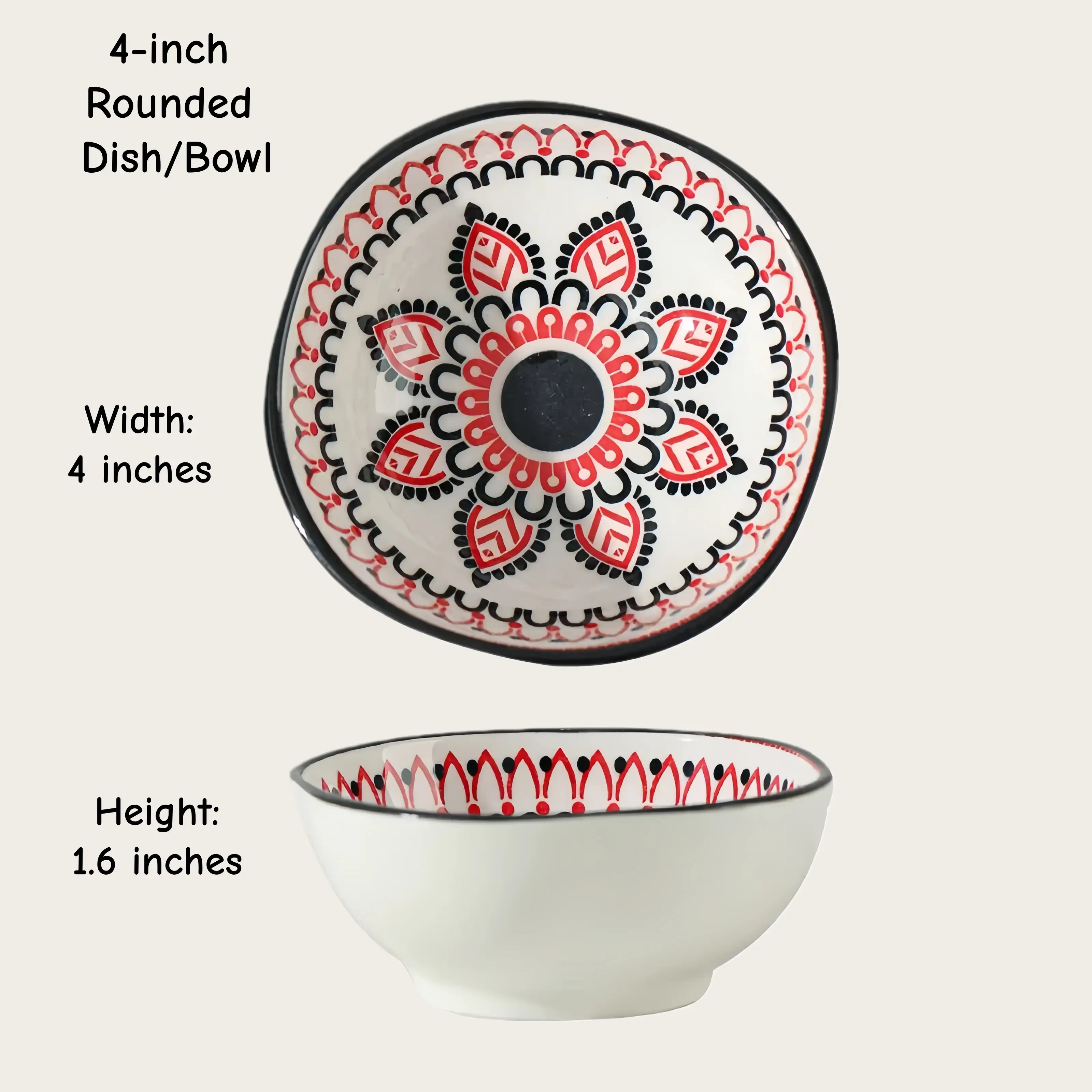 Otterware - Vente Bols à condiments/sauces - Plats à trempette en céramique style marocain (6 styles)27