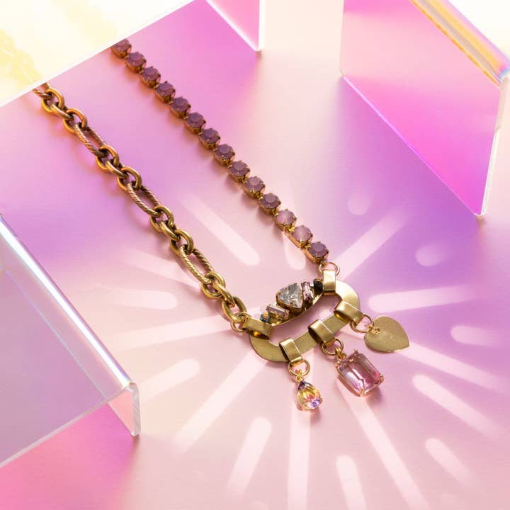 Collar Ipazia con Cristales Lila para venta al por mayor de Susi di Re