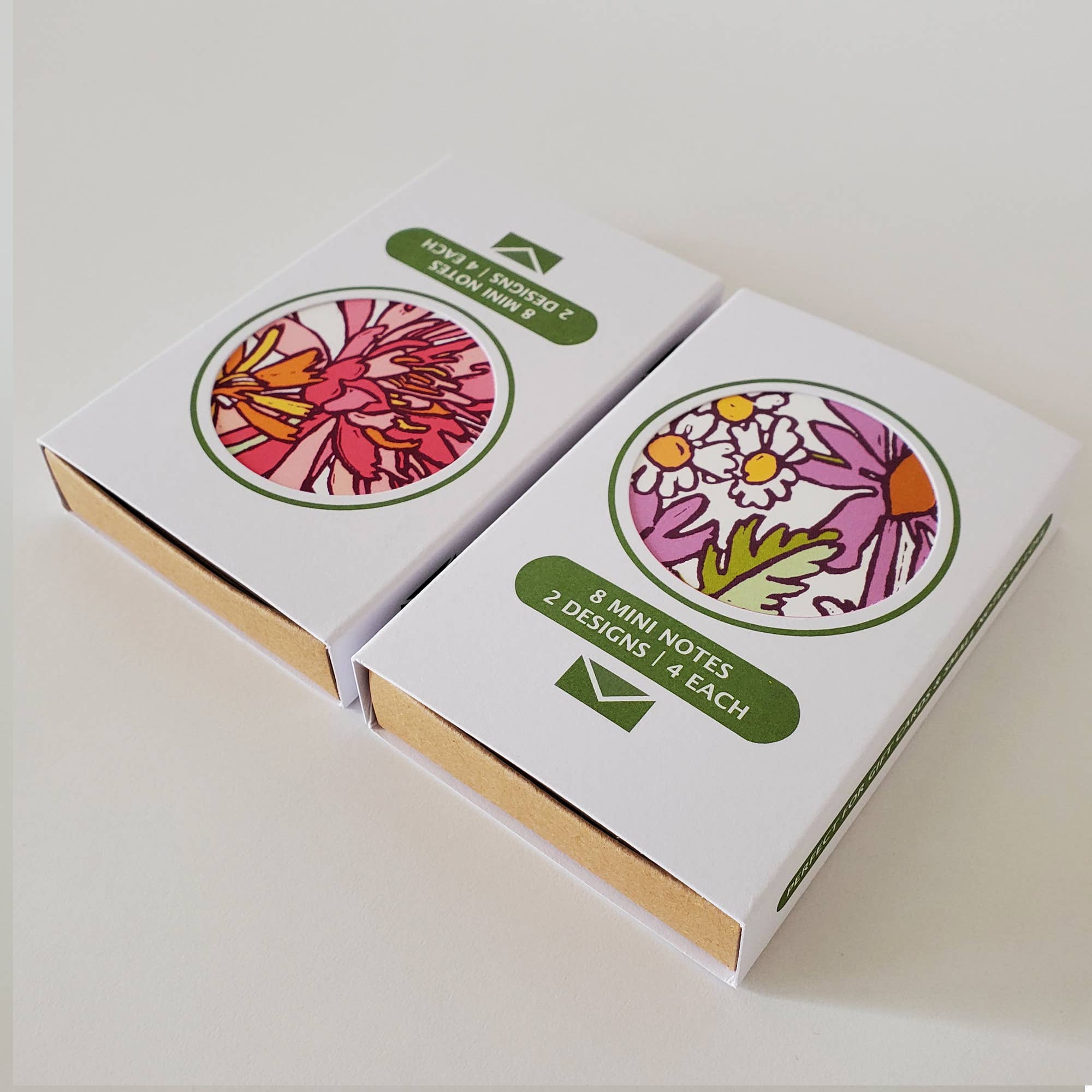 Little Green - Wholesale Gift Tag - Lotus & Daisy Mini Note Card Set of 8 Gift Tags1