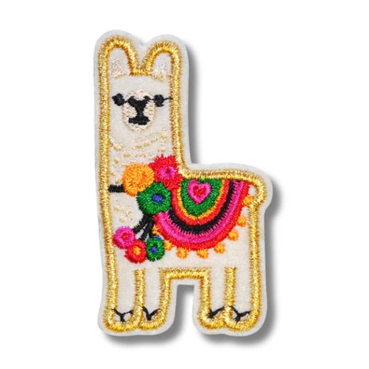 Llama Embroidered Iron On Patch for wholesale by Love, Paige Designs