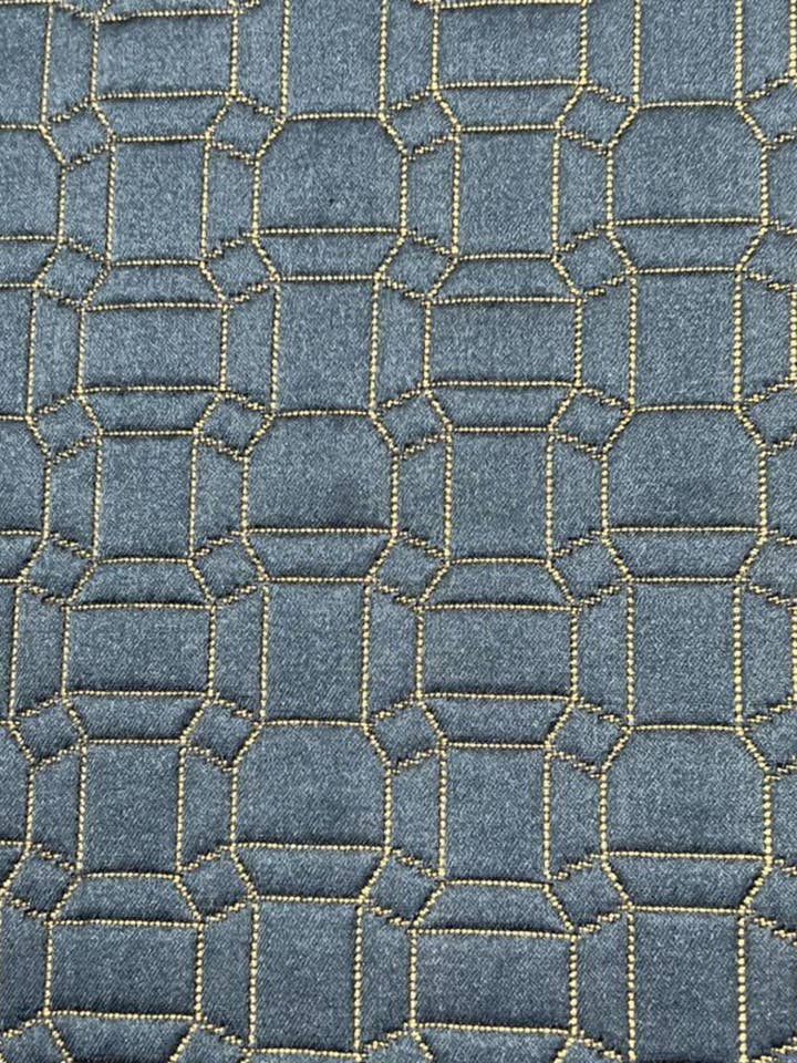 Tissu jacquard à motif carré effet matelassé, largeur 115 pouces (292,1 cm) | Décoration intérieure pour la vente par Fabrics Star