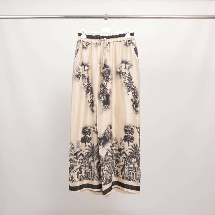 Cecile Wang - Wholesale Pants - Women's - Fluid jungle print trousers in viscose and silk – KD6637VS-4