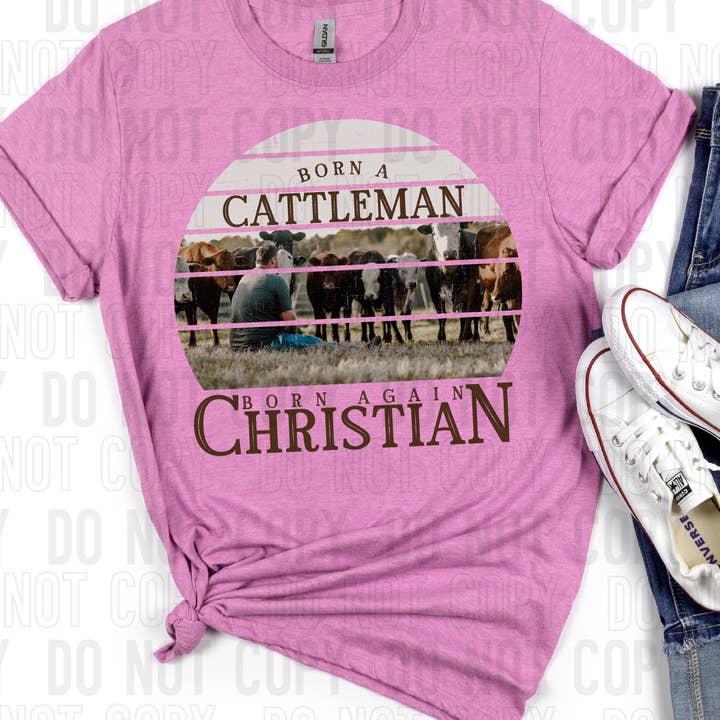 Nato Mandriano Nato di Nuovo Cristiano Trasferimento DTF per la vendita all'ingrosso da parte di K and M Designs